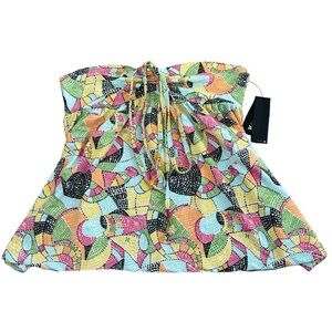 Hurley Multicolor Geometric Tube Top